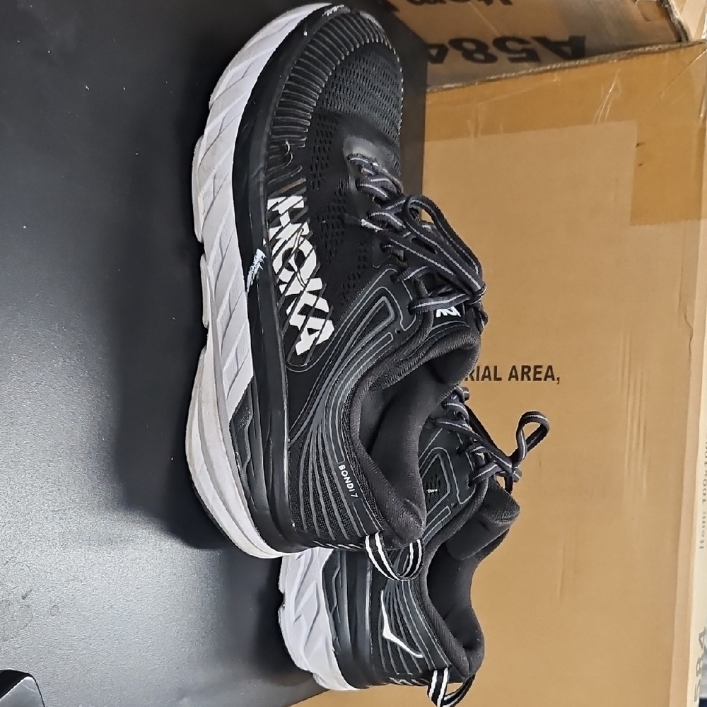 Hoka Black and White Running Shoes